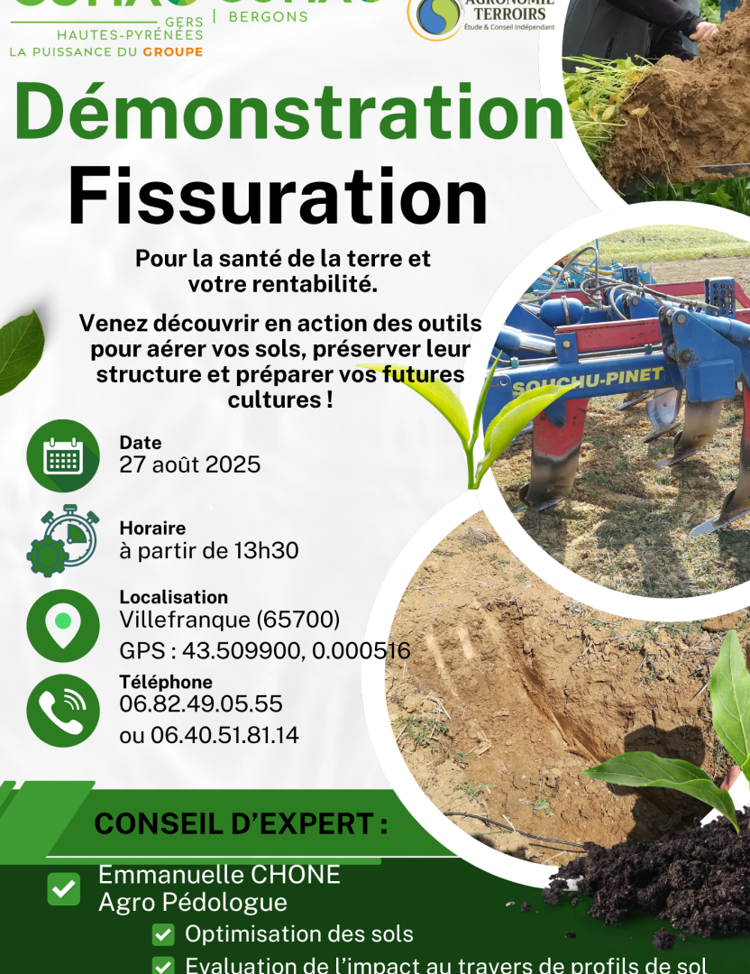 fissuration avec la cuma du bergons à madiran